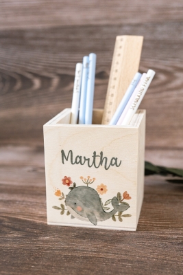 Stiftehalter Wal -personalisiert-